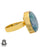 Size 6.5 - Size 8 Ring Garnierite Green Moonstone 24K Gold Plated Ring GPR920