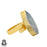 Size 6.5 - Size 8 Adjustable Garnierite Green Moonstone 24K Gold Plated Ring GPR924