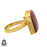 Size 10.5 - Size 12 Ring Red Tiger's Eye 24K Gold Plated Ring GPR946