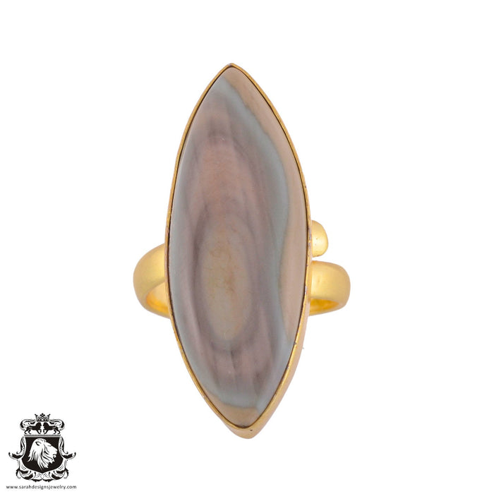 Size 7.5 - Size 9 Ring Imperial Jasper 24K Gold Plated Ring GPR1037