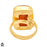 Size 6.5 - Size 8 Ring Sunstone 24K Gold Plated Ring GPR1295