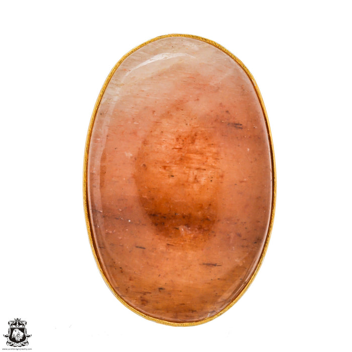 Size 8.5 - Size 10 Ring Sunstone 24K Gold Plated Ring GPR1296