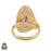 Size 9.5 - Size 11 Ring Banded Agate 24K Gold Plated Ring GPR979
