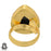 Size 8.5 - Size 10 Ring Banded Agate 24K Gold Plated Ring GPR1070
