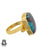 Size 8.5 - Size 10 Ring Shattuckite 24K Gold Plated Ring GPR1082