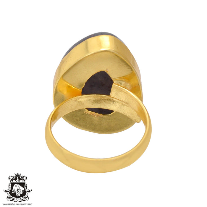 Size 8.5 - Size 10 Ring Sugilite 24K Gold Plated Ring GPR1099