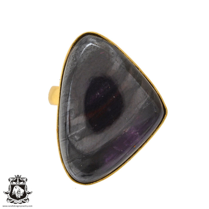 Size 8.5 - Size 10 Ring Sugilite 24K Gold Plated Ring GPR1107