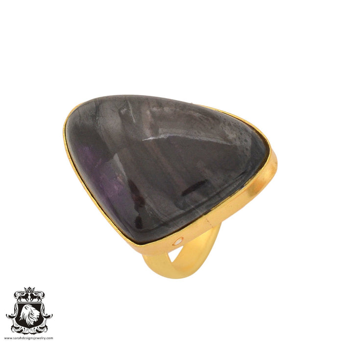 Size 8.5 - Size 10 Ring Sugilite 24K Gold Plated Ring GPR1107