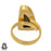 Size 9.5 - Size 11 Ring Hawk's Eye 24K Gold Plated Ring GPR1119