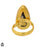 Size 7.5 - Size 9 Ring Zebra Dolomite 24K Gold Plated Ring GPR1632