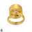 Size 7.5 - Size 9 Ring Rutile Quartz 24K Gold Plated Ring GPR1664