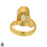 Size 7.5 - Size 9 Ring Green Amethyst Prasiolite 24K Gold Plated Ring GPR1669