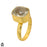 Size 9.5 - Size 11 Ring Green Amethyst 24K Gold Plated Ring GPR1671
