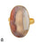 Size 10.5 - Size 12 Ring Laguna Lace Agate 24K Gold Plated Ring GPR1352