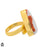 Size 6.5 - Size 8 Ring Laguna Lace Agate 24K Gold Plated Ring GPR1360