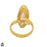 Size 9.5 - Size 11 Ring Rose Quartz 24K Gold Plated Ring GPR1394