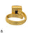 Size 5.5 - Size 7 Adjustable Sapphire 24K Gold Plated Ring GPR1406