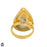Size 7.5 - Size 9 Ring Tourmalated Quartz 24K Gold Plated Ring GPR1501