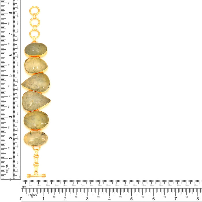 Prehnite Gold Plated Bracelet GB35