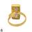 Size 10.5 - Size 12 Ring Tourmalated Quartz 24K Gold Plated Ring GPR1511