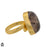 Size 7.5 - Size 9 Ring Super 7 Cacoxenite 24K Gold Plated Ring GPR1513