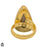 Size 7.5 - Size 9 Ring Zebra Dolomite 24K Gold Plated Ring GPR1519