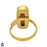 Size 10.5 - Size 12 Ring Yellow Merlinite 24K Gold Plated Ring GPR1537