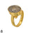 Size 6.5 - Size 8 Ring Tourmalated Quartz 24K Gold Plated Ring GPR1550