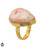 Size 8.5 - Size 10 Ring Scolecite 24K Gold Plated Ring GPR1570