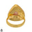 Size 6.5 - Size 8 Ring Scolecite 24K Gold Plated Ring GPR1572