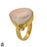Size 6.5 - Size 8 Ring Scolecite 24K Gold Plated Ring GPR1572
