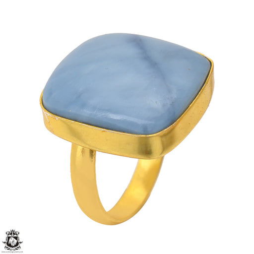 Size 9.5 - Size 11 Ring Owyhee Opal 24K Gold Plated Ring GPR1688