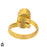 Size 9.5 - Size 11 Ring Tourmalated Quartz 24K Gold Plated Ring GPR1695