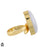 Size 8.5 - Size 10 Adjustable Selenite 24K Gold Plated Ring GPR1747