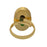 Size 9.5 - Size 11 Ring Boulder Chrysoprase 24K Gold Plated Ring GPR1127