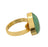 Size 9.5 - Size 11 Ring Boulder Chrysoprase 24K Gold Plated Ring GPR1138