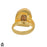 Size 6.5 - Size 8 Ring Desert Druzy 24K Gold Plated Ring GPR1186
