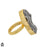 Size 7.5 - Size 9 Adjustable Desert Druzy 24K Gold Plated Ring GPR1190