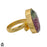 Size 8.5 - Size 10 Ring Ruby Zoisite 24K Gold Plated Ring GPR1220
