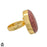 Size 6.5 - Size 8 Ring Rhodonite 24K Gold Plated Ring GPR1239