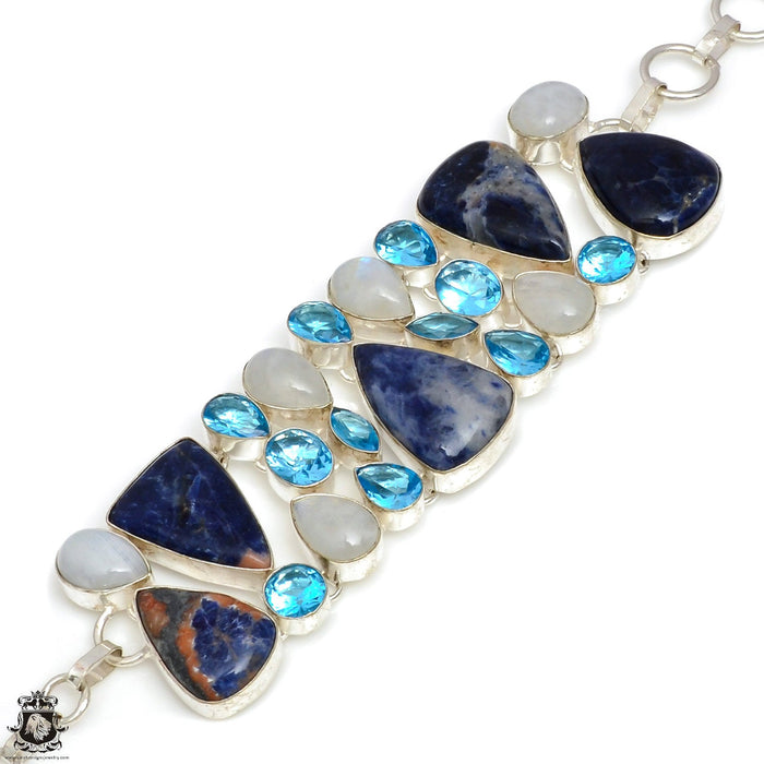 Sodalite Moonstone Blue Topaz Bracelet B3959