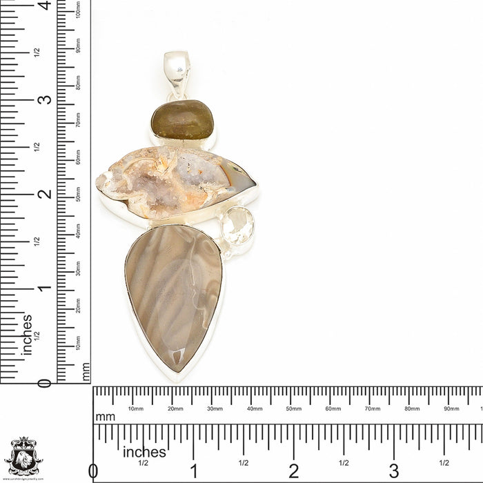 Spiralite Gastropod Shell Pendant & Chain P7626