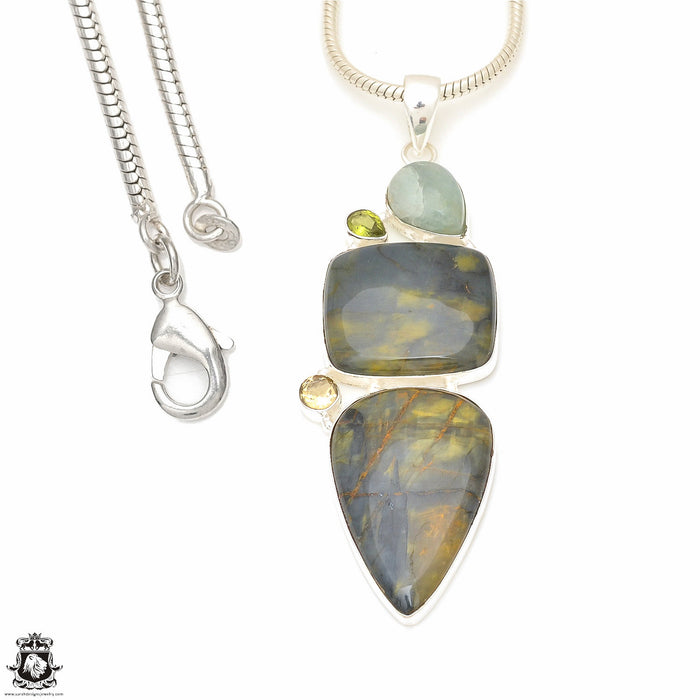 Eclipse Stone Pendant & Chain P7666