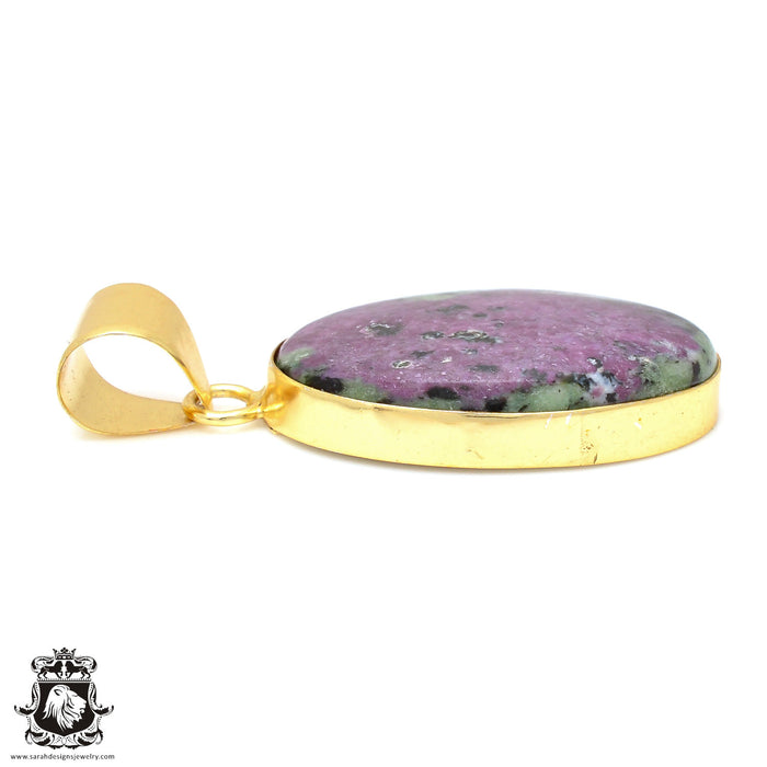 Ruby Zoisite 24K Gold Plated Pendant  GPH102