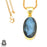 Faceted Labradorite 24K Gold Plated Pendant  GPH117
