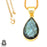 Faceted Labradorite 24K Gold Plated Pendant  GPH123