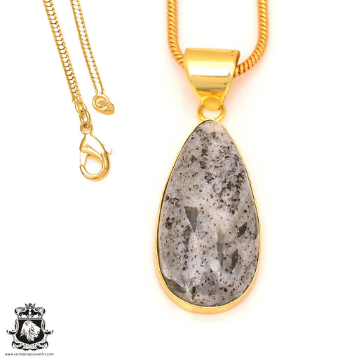 Epidote 24K Gold Plated Pendant  GPH173