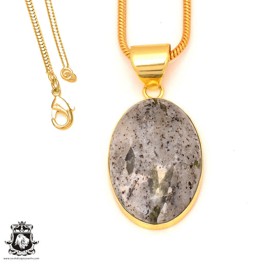 Epidote 24K Gold Plated Pendant  GPH179