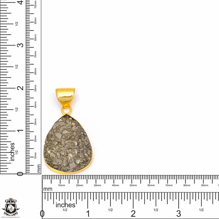 Pyrite 24K Gold Plated Pendant  GPH244