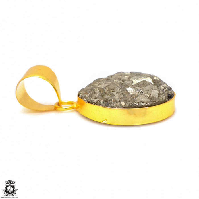 Pyrite 24K Gold Plated Pendant  GPH247